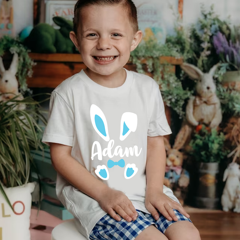 Personalized Kids Bunny Summer T-Shirt| Cloth1412