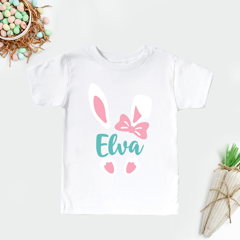 Personalized Kids Bunny Summer T-Shirt| Cloth1412