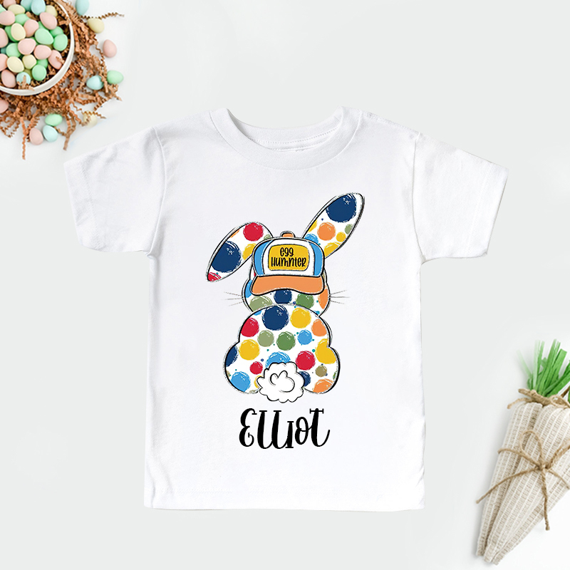 Personalized Kids Bunny Summer T-Shirt| Cloth1414