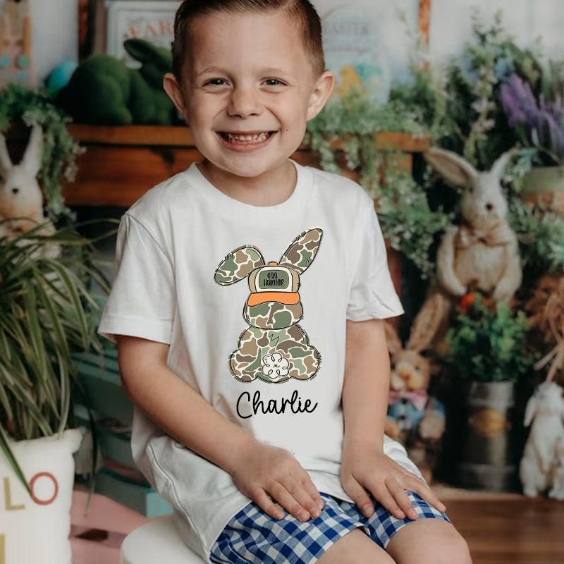 Personalized Kids Bunny Summer T-Shirt| Cloth1415