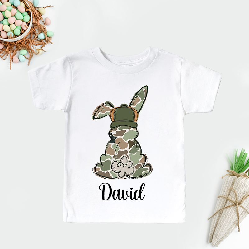 Personalized Kids Bunny Summer T-Shirt| Cloth1416