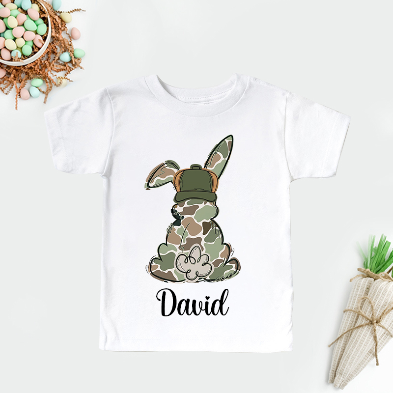 Personalized Kids Bunny Summer T-Shirt| Cloth1416