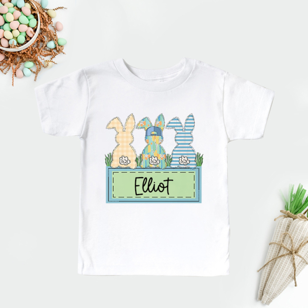 Personalized Kids Bunny Summer T-Shirt| Cloth1420