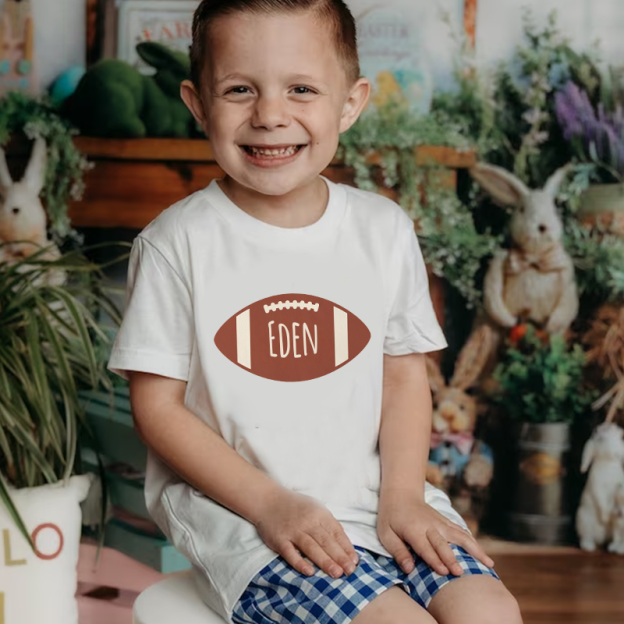 Personalized Boy Football Name T-Shirt| Cloth1426