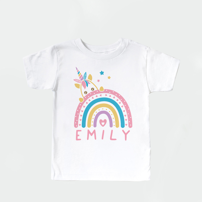 Personalized Girl Unicorn Birthday Party T-Shirt| Cloth1434