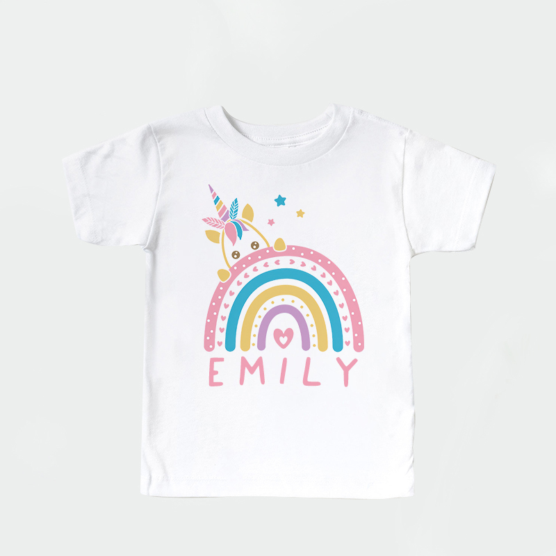 Personalized Girl Unicorn Birthday Party T-Shirt| Cloth1434