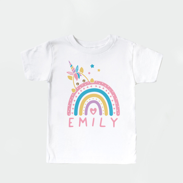 Personalized Girl Unicorn Birthday Party T-Shirt| Cloth1434