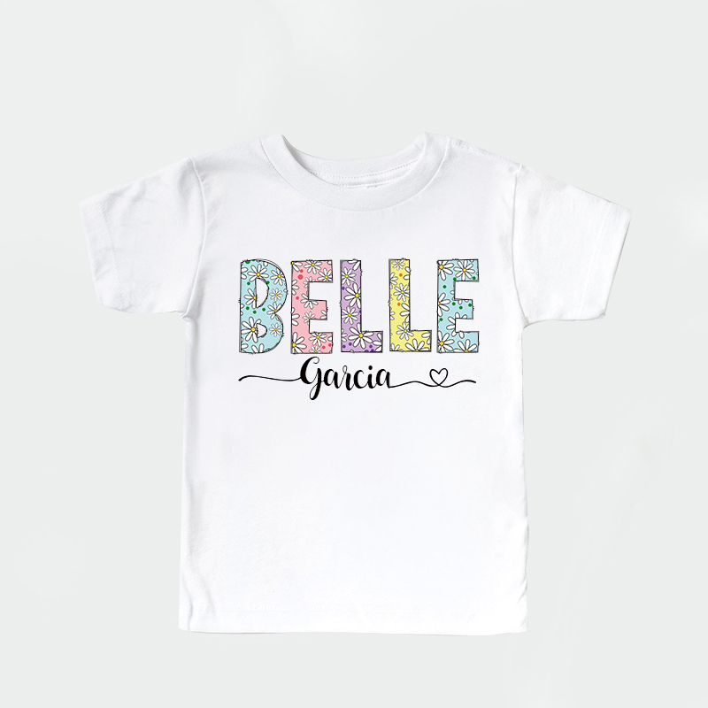 Personalized Girl Colorful Daisy Birthday T-Shirt| Cloth1474