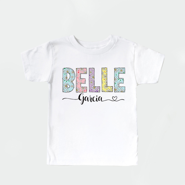 Personalized Girl Colorful Daisy Birthday T-Shirt| Cloth1474