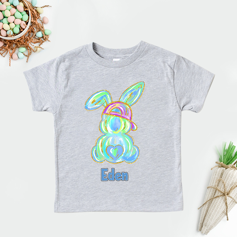 Personalized Kids Bunny Summer T-Shirt| Cloth1411