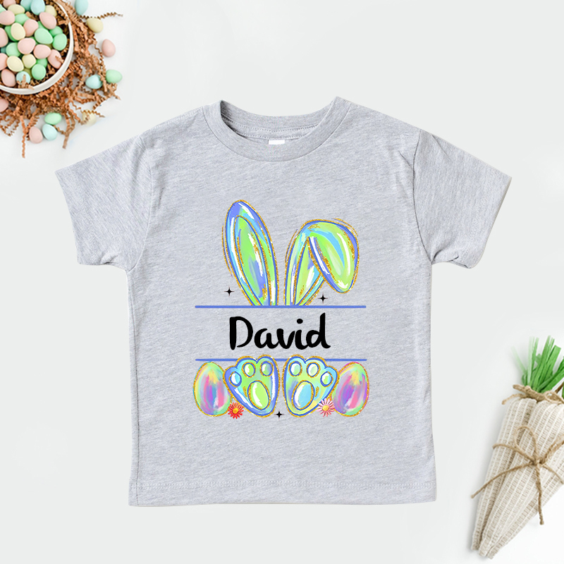 Personalized Kids Bunny Summer T-Shirt| Cloth1413