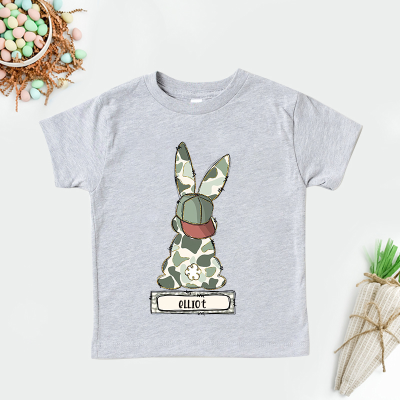 Personalized Kids Bunny Summer T-Shirt| Cloth1417