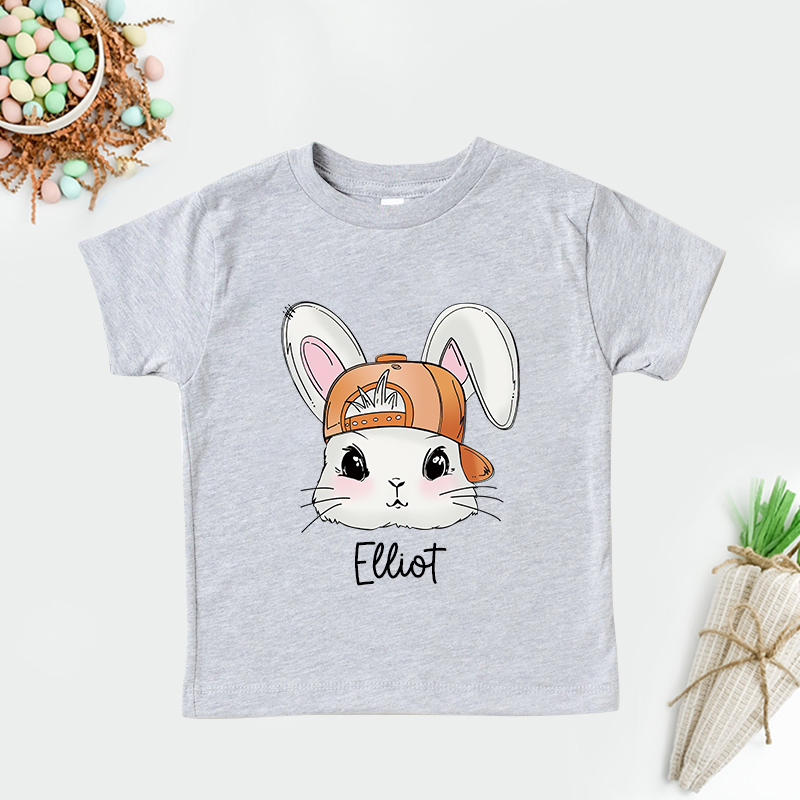 Personalized Kids Bunny Summer T-Shirt| Cloth1419