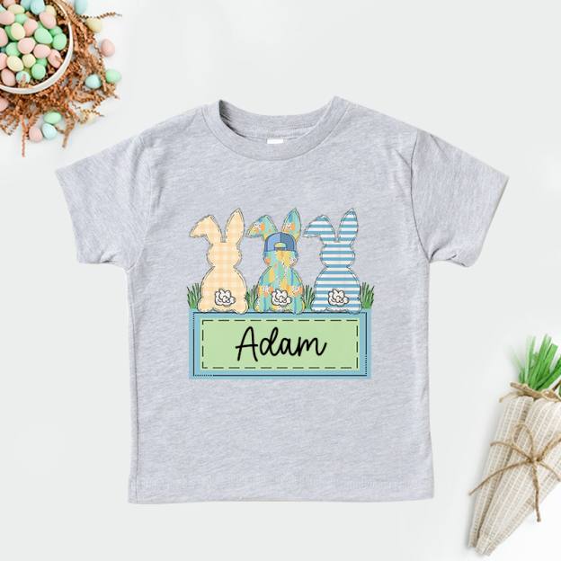 Personalized Kids Bunny Summer T-Shirt| Cloth1420