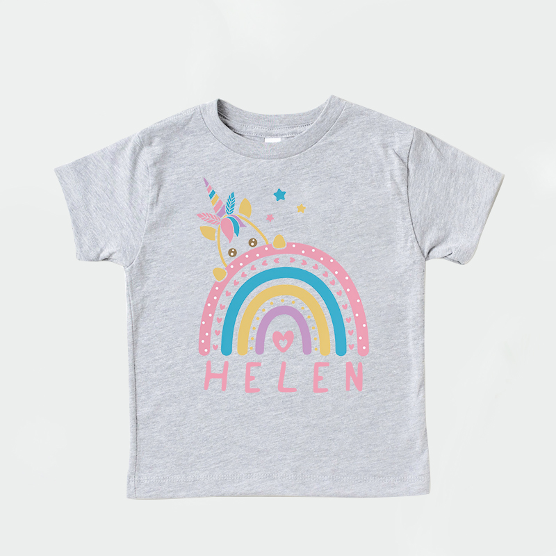 Personalized Girl Unicorn Birthday Party T-Shirt| Cloth1434
