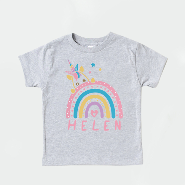 Personalized Girl Unicorn Birthday Party T-Shirt| Cloth1434