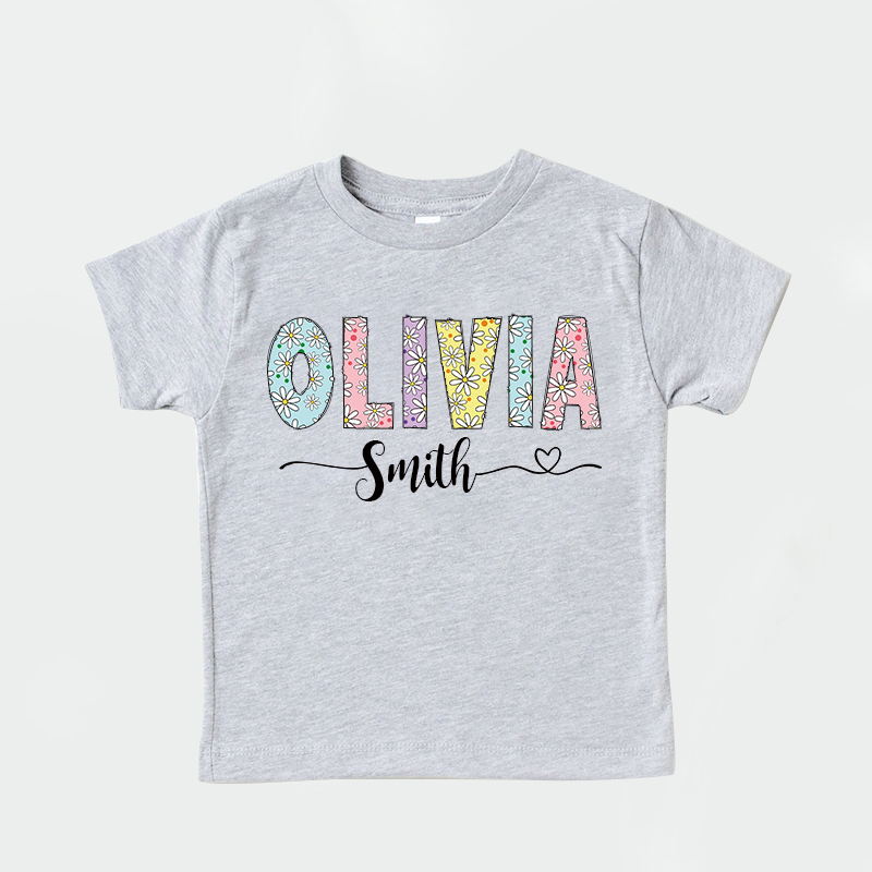 Personalized Girl Colorful Daisy Birthday T-Shirt| Cloth1474