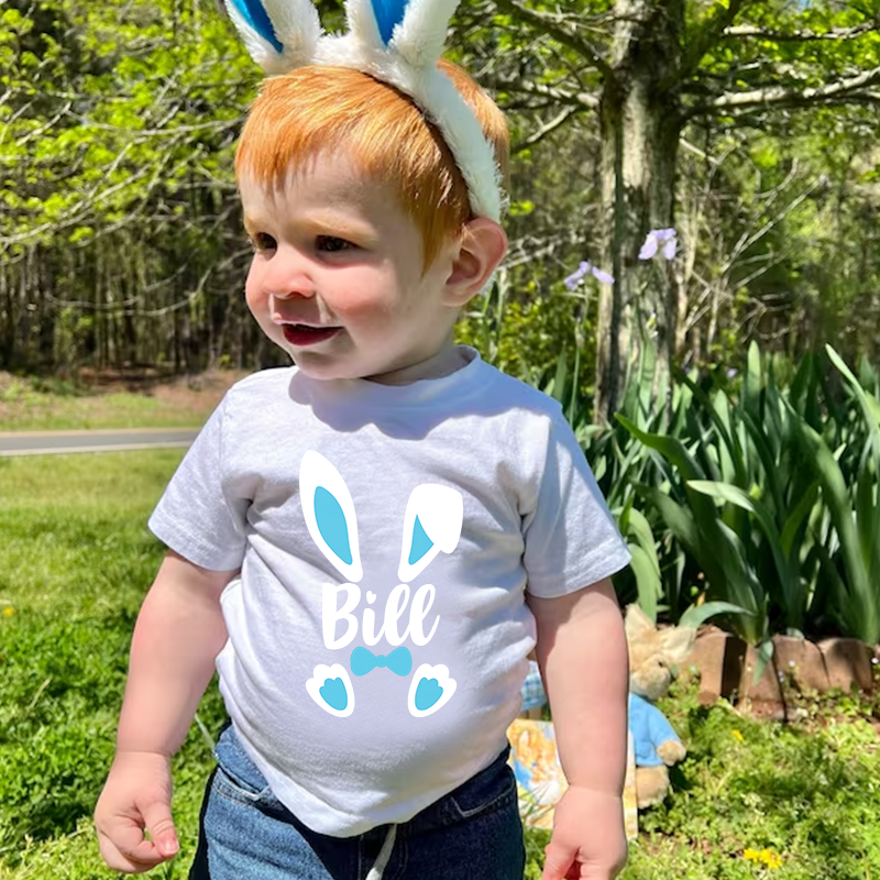 Personalized Kids Bunny Summer T-Shirt| Cloth1412