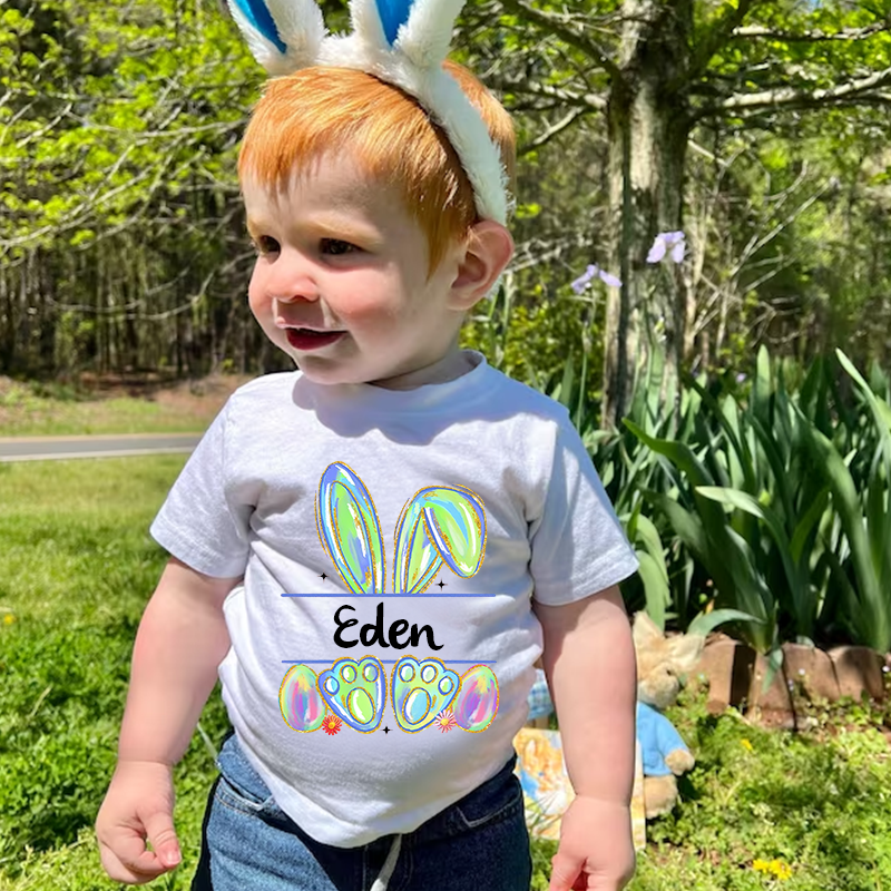 Personalized Kids Bunny Summer T-Shirt| Cloth1413