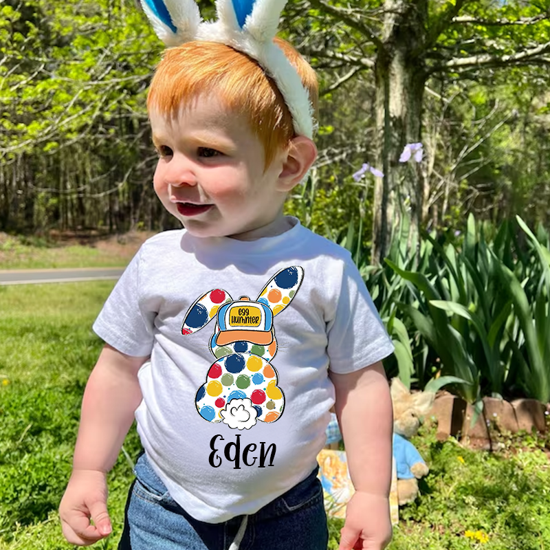 Personalized Kids Bunny Summer T-Shirt| Cloth1414