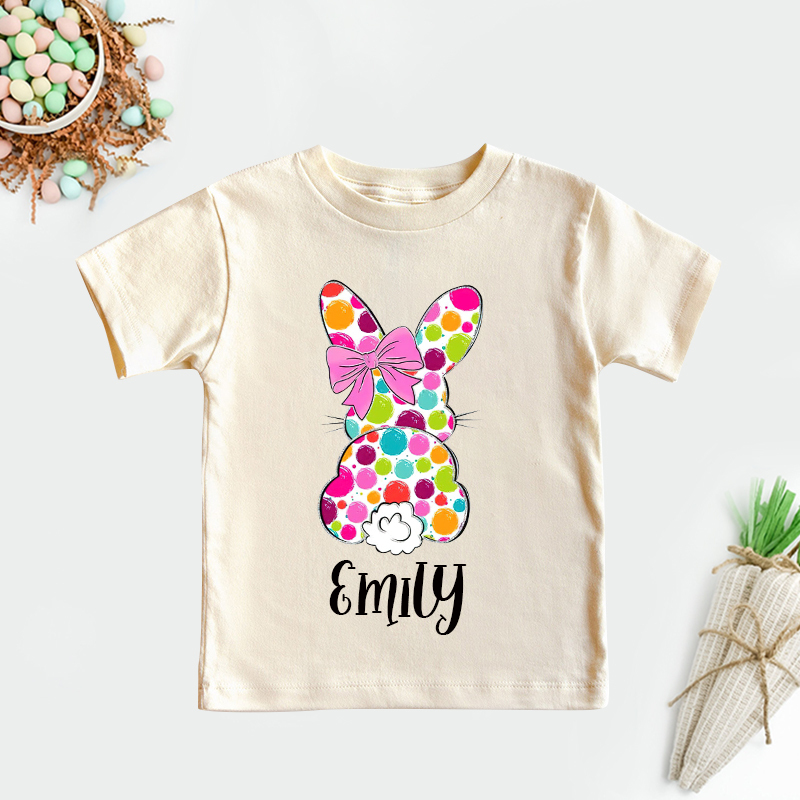 Personalized Kids Bunny Summer T-Shirt| Cloth1414