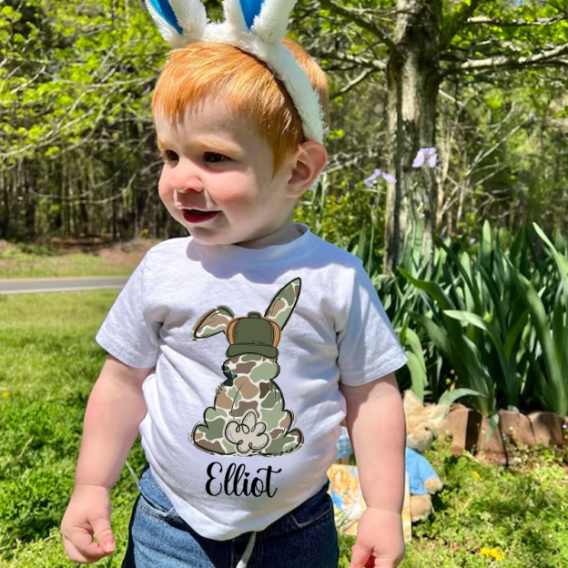 Personalized Kids Bunny Summer T-Shirt| Cloth1416