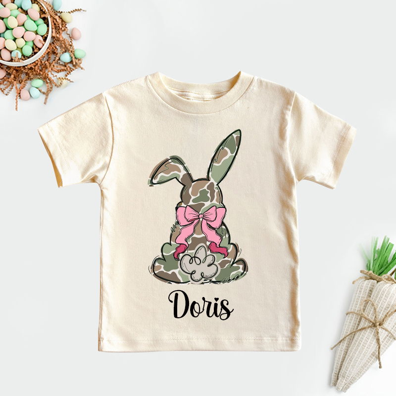 Personalized Kids Bunny Summer T-Shirt| Cloth1416