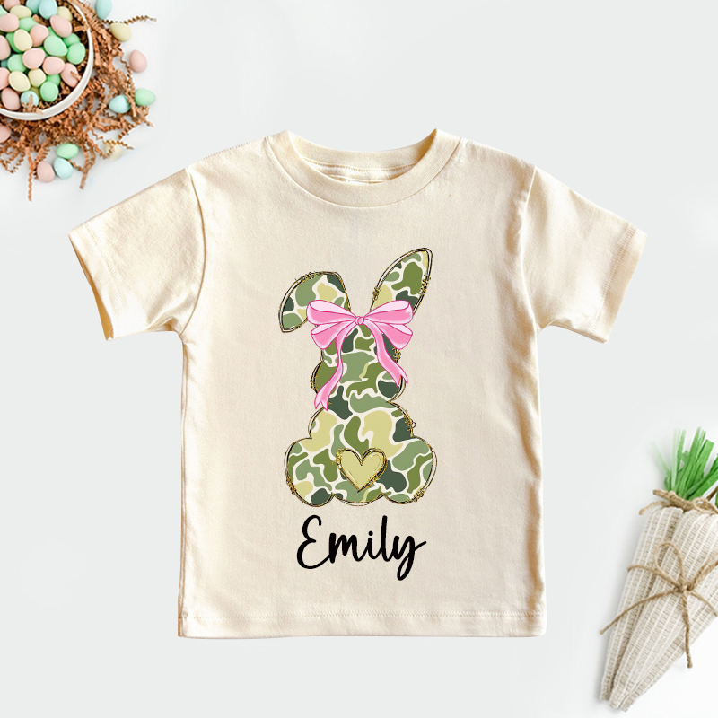 Personalized Kids Bunny Summer T-Shirt| Cloth1417