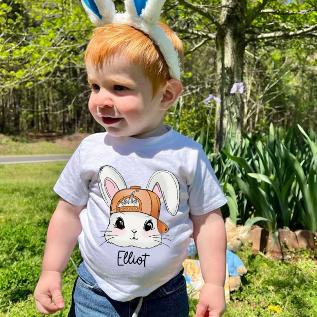 Personalized Kids Bunny Summer T-Shirt| Cloth1419