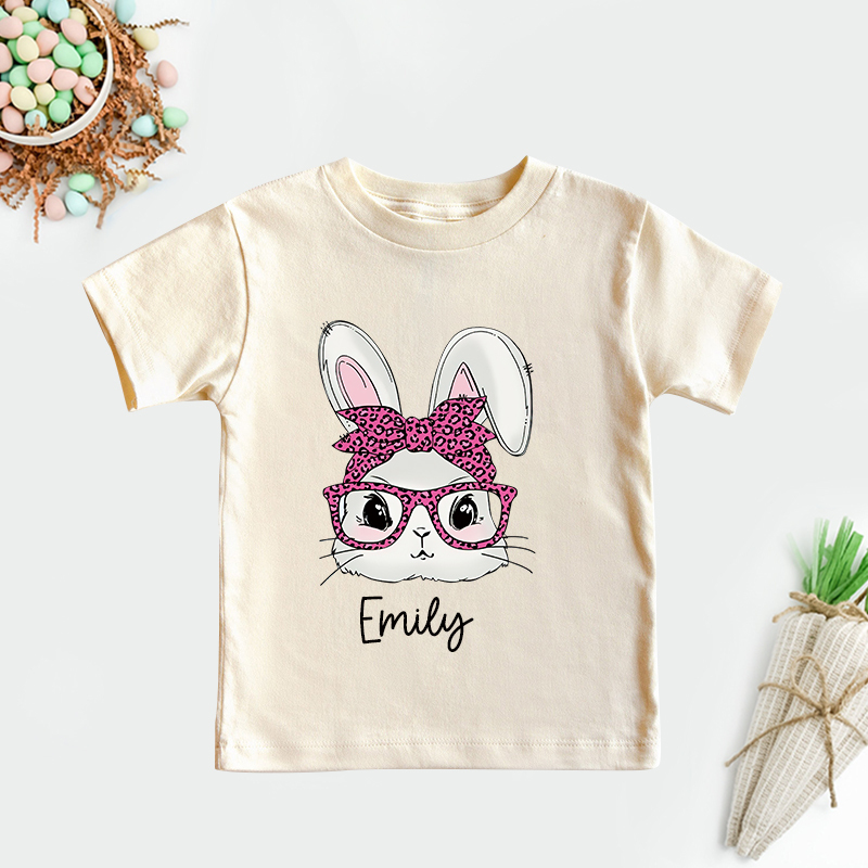 Personalized Kids Bunny Summer T-Shirt| Cloth1419