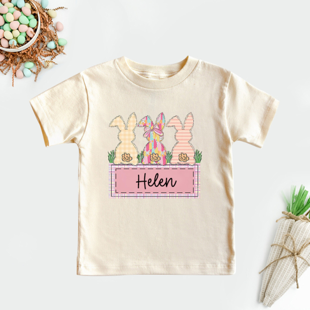 Personalized Kids Bunny Summer T-Shirt| Cloth1420