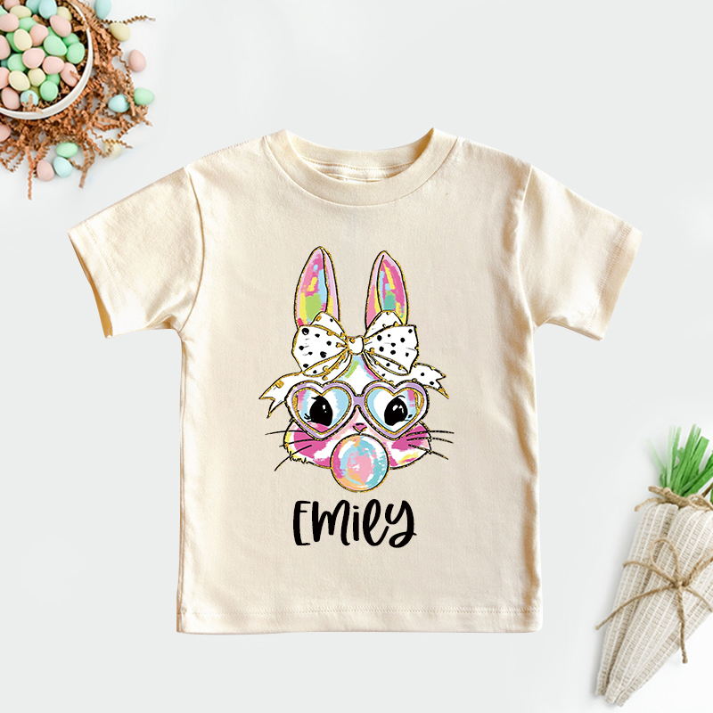Personalized Kid Bunny Summer T-Shirt| Cloth1430