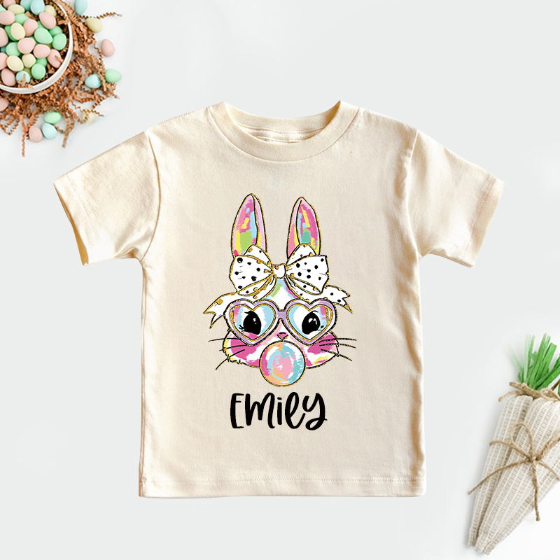 Personalized Kid Bunny Summer T-Shirt| Cloth1430