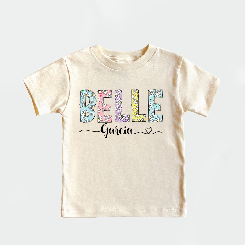 Personalized Girl Colorful Daisy Birthday T-Shirt| Cloth1474