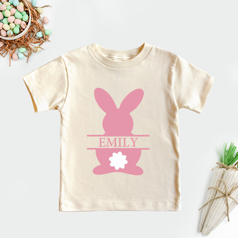Personalized Kids Bunny Summer T-Shirt| Cloth1410