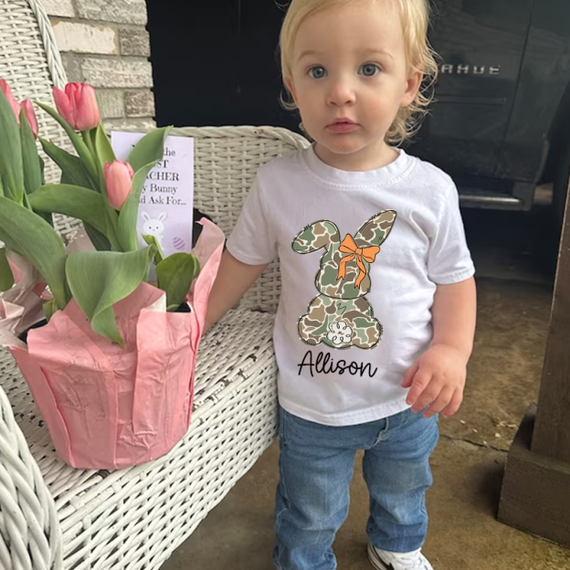 Personalized Kids Bunny Summer T-Shirt| Cloth1415
