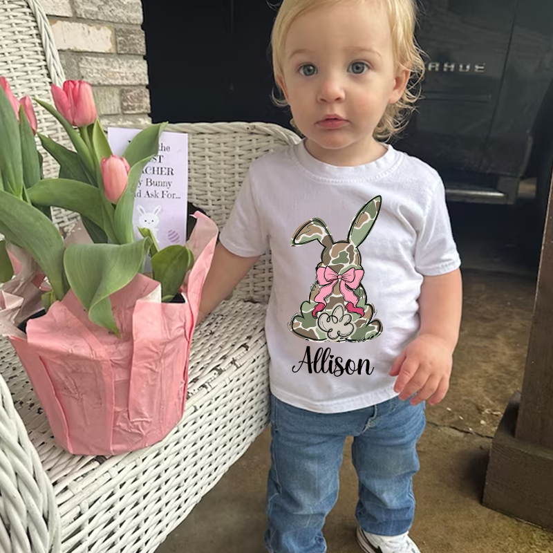 Personalized Kids Bunny Summer T-Shirt| Cloth1416