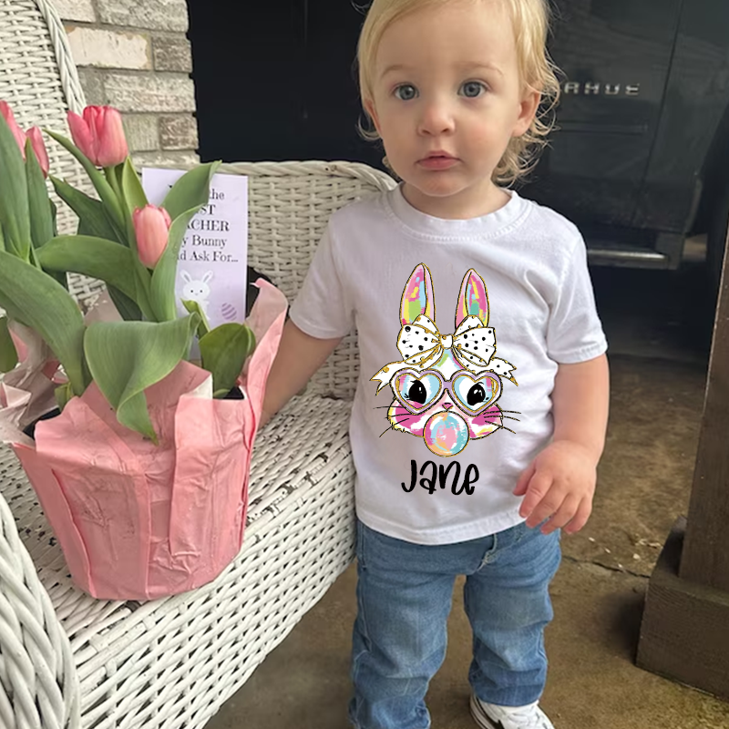 Personalized Kid Bunny Summer T-Shirt| Cloth1430