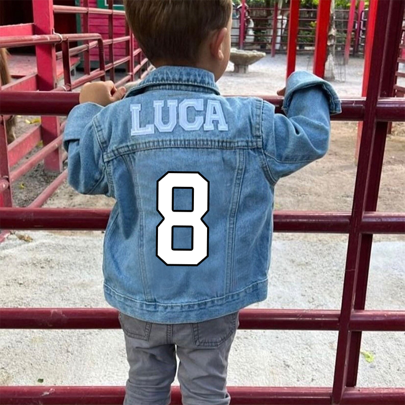 Personalized Kids Sports Denim Jacket| Cloth146