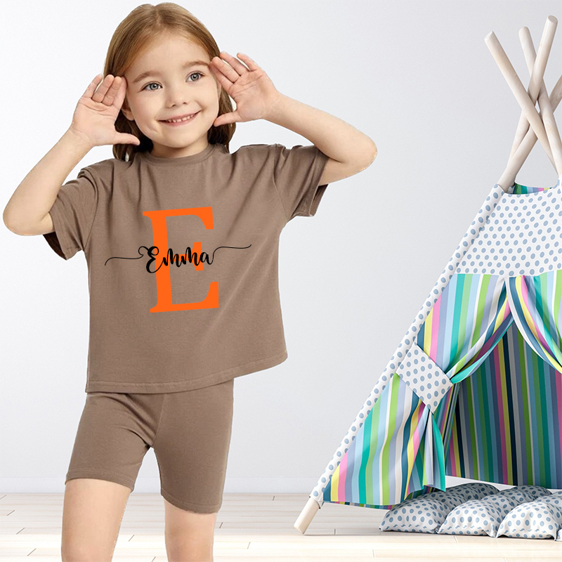 Personalized Kids Initials & Name Toddler Set | Cloth136