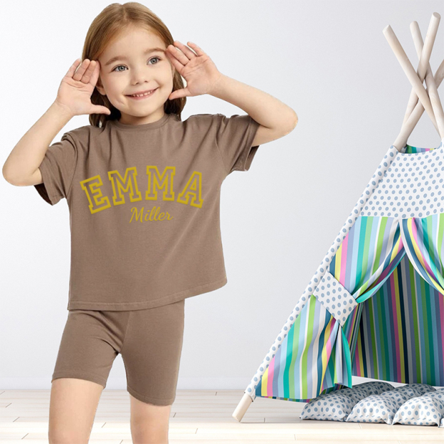 Personalized Kids Name Toddler shorts Set| Cloth150