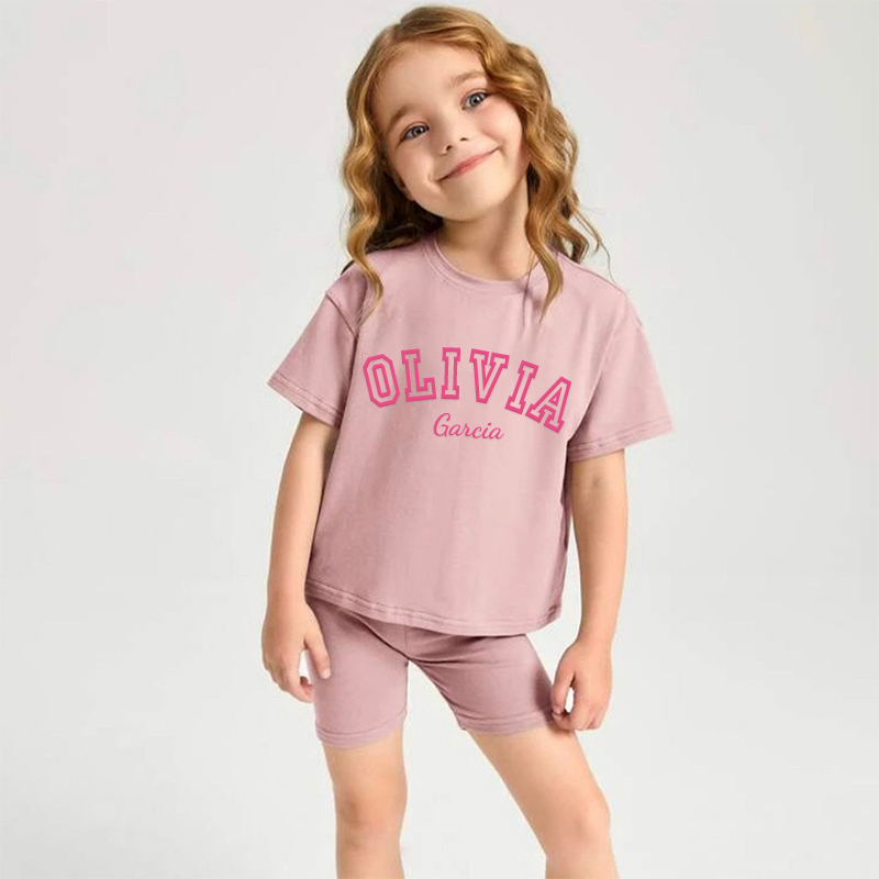 Personalized Kids Name Toddler shorts Set| Cloth150