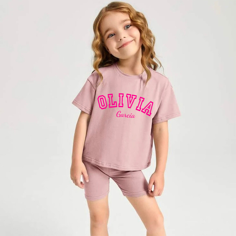 Personalized Kids Name Toddler shorts Set| Cloth151