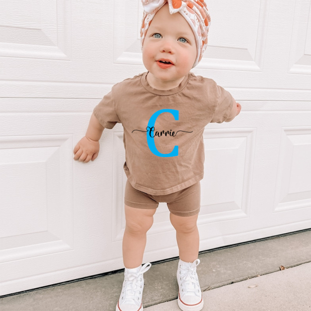 Personalized Kids Initials & Name Toddler Set | Cloth136