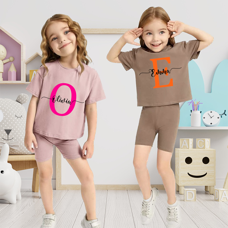 Personalized Kids Initials & Name Toddler Set | Cloth136