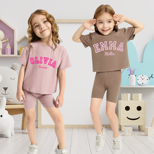 Personalized Kids Name Toddler shorts Set| Cloth151