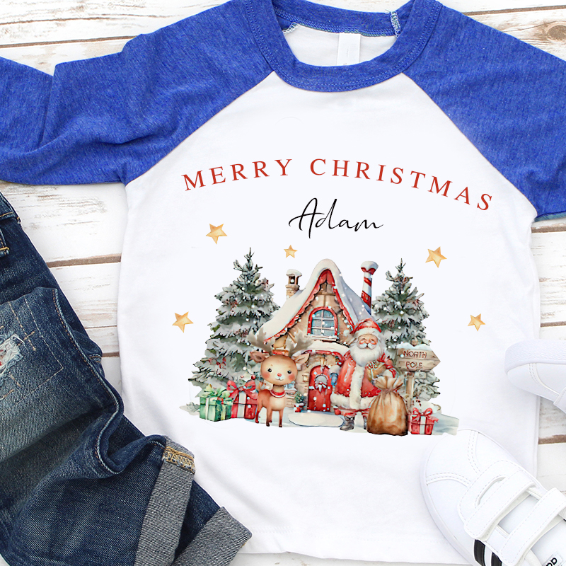 Personalized Kids Christmas Shirt| Cloth12417
