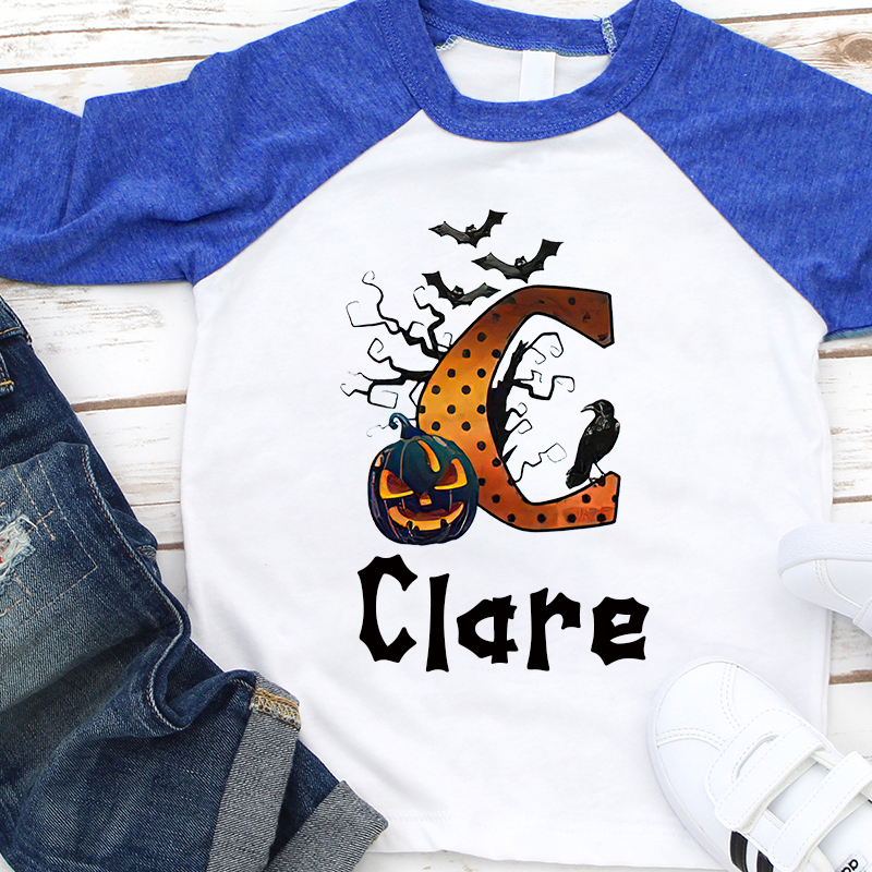 Personalized Kids Halloween Long Sleeves Shirt| Cloth12456