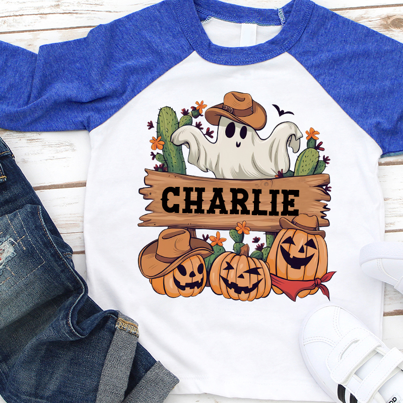 Personalized Kids Halloween Long Sleeves Shirt| Cloth12457