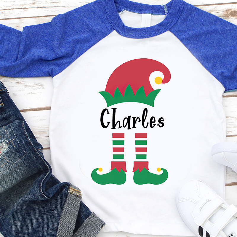Personalized Kids Name Christmas Long Sleeves Shirt| Cloth12413